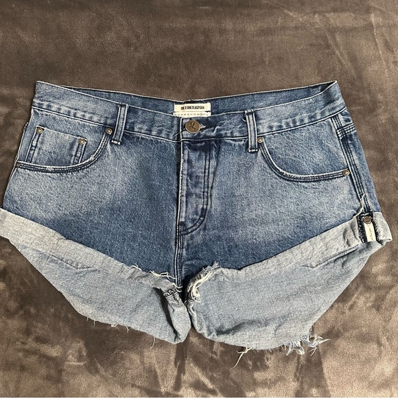 One Teaspoon Bandits Denim Shorts Pacifica - Picture 2 of 6